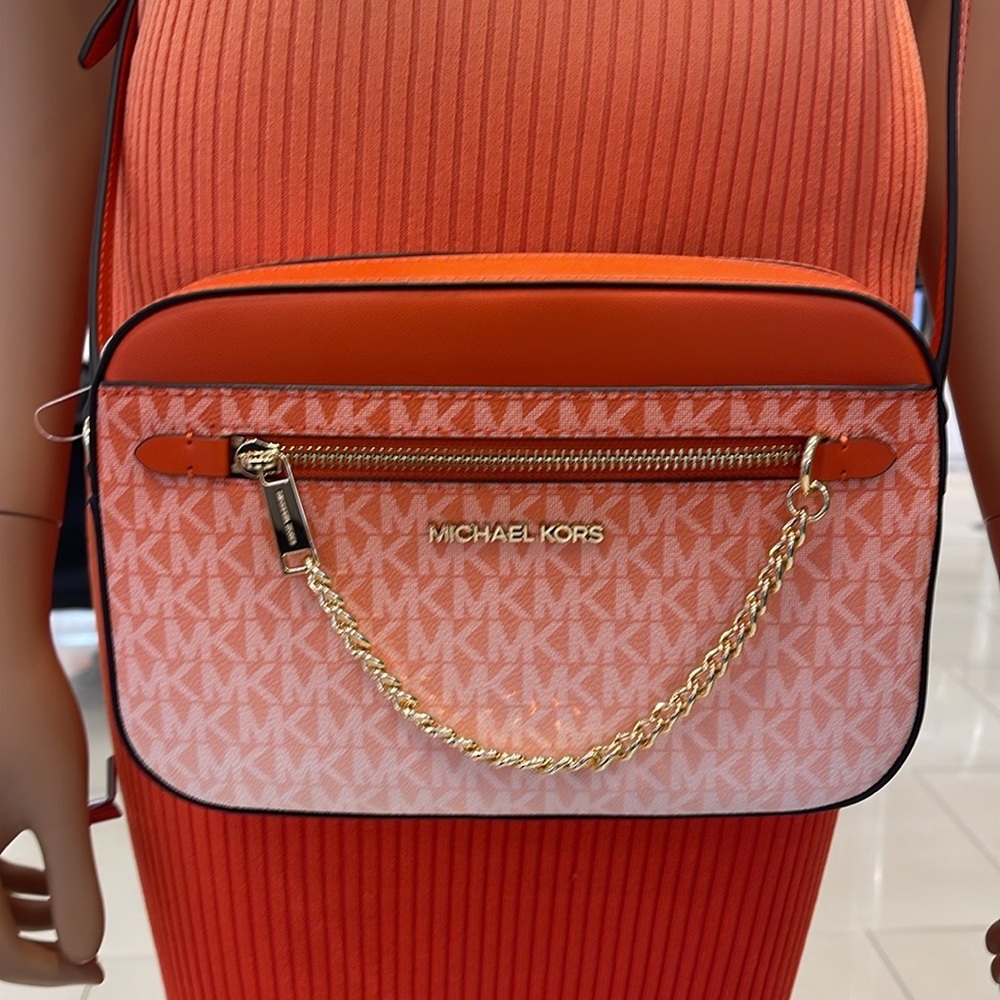 Michael Kors Jet Set Large East West Ombré Signature Logo Crossbody Bag
Red Clay - Picture 2 of 16